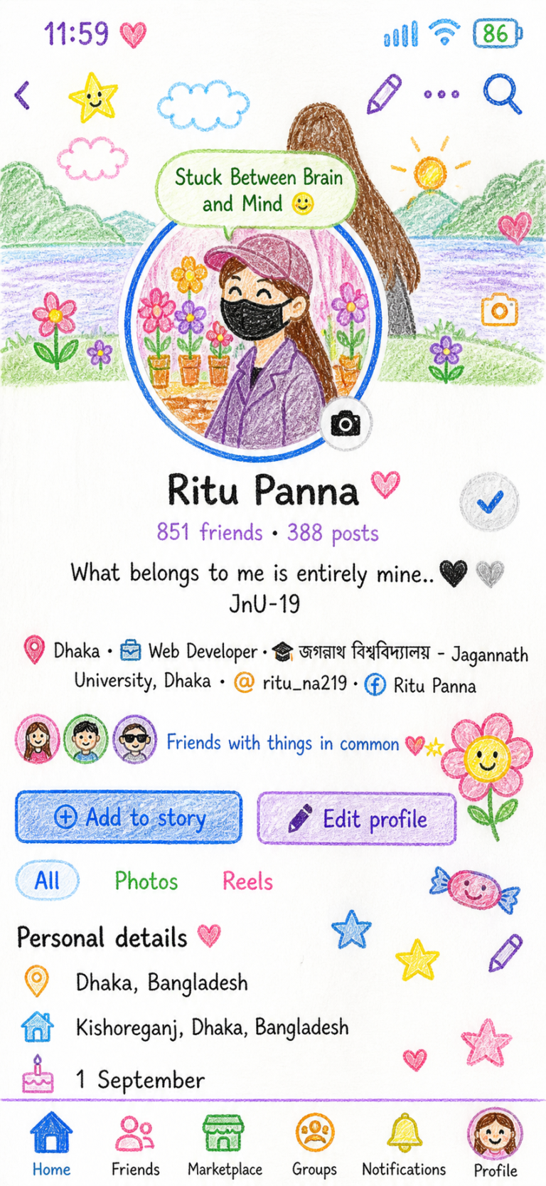 Trending facebok profile art